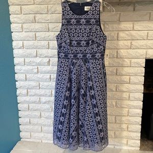 Eliza J dress sleeveless navy EJ8p82552 size zero 0